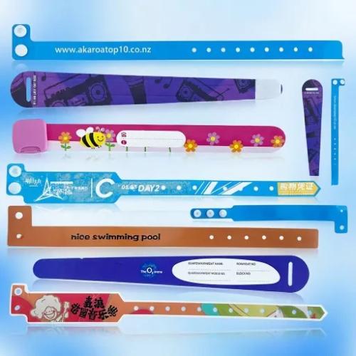 PVC Disposable Vinyl Snap Closure Wristbands — Versatile Event Wristbands for Music Festivals, Brand Activations, Kids' Parties & More