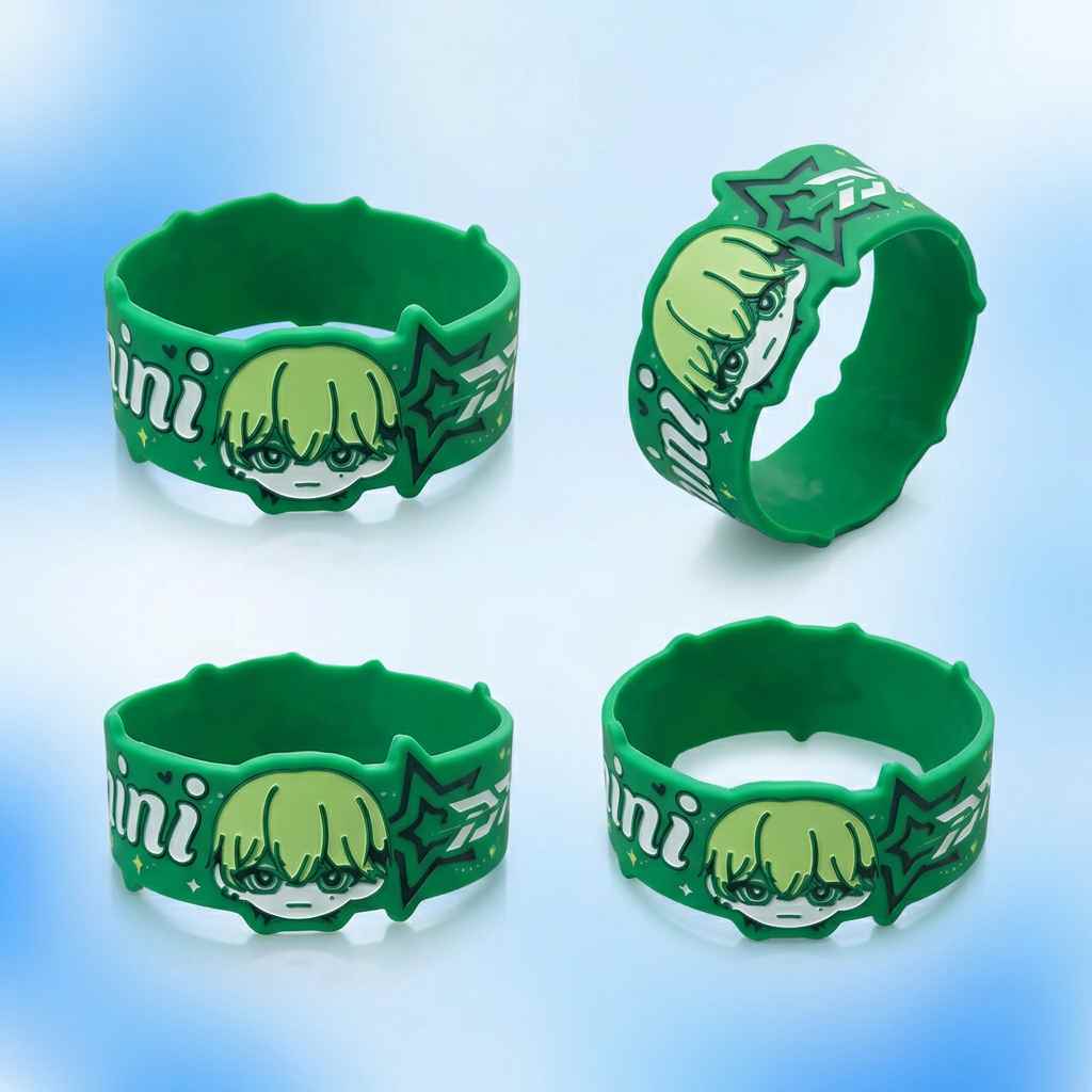 Wholesale Custom Anime Character Silicone Bracelet with Embossed Design — Cute Cartoon IP Rubber Wristband for Fans, Merch Stores & Promotional Events