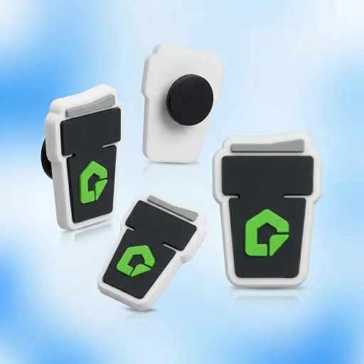 Wholesale Custom PVC Soft Rubber Coffee Cup Shoe Charm — Eco-Friendly Recycling Symbol Design for Crocs Jibbitz Holes, Promotional Giveaway, Brand Merchandise & DIY Shoe Accessories
