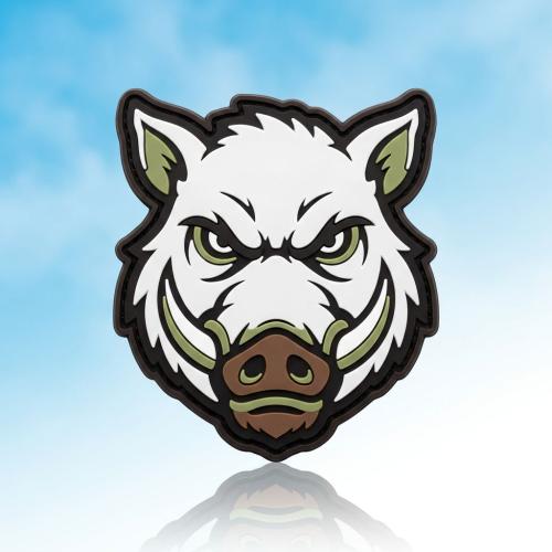 Custom PVC Morale Patch — Wild Boar Design