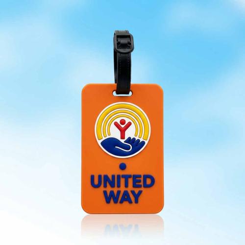Custom Silicone Luggage Tag — United Way Edition